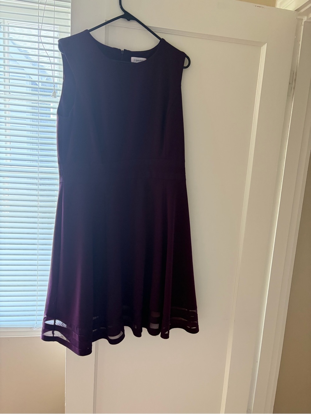 Sleeveless A-Line Dress in Deep Plum 14